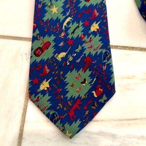 Vintage 100% silk YSL necktie, jungle theme